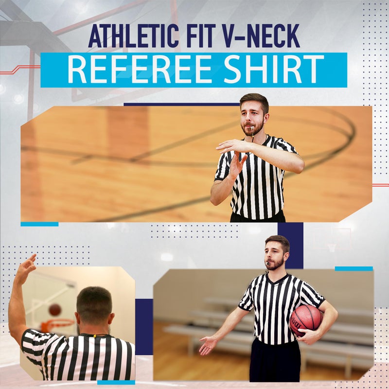 Murray Sporting Goods Men's V-Neck Referee Shirt | Menâ€™s Official Short Sleeve Pro-Style V-Neck Officiating Halloween Costume (XX-Large) - Image 3